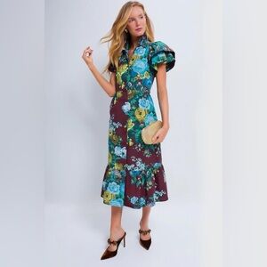 Tuckernuck Oxblood Verdena Floral Dress